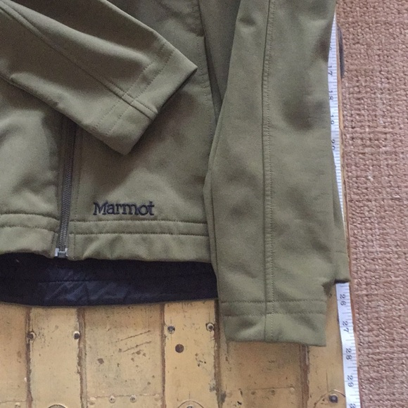 MARMOT BRAND OLIVE FUR HOOD WARM ZIP JACKET COAT M - Picture 11 of 16